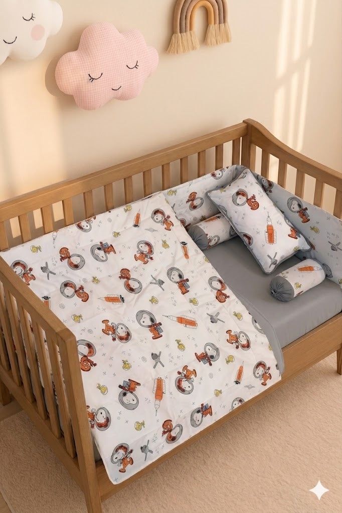 Space-Themed  Baby Cot Set