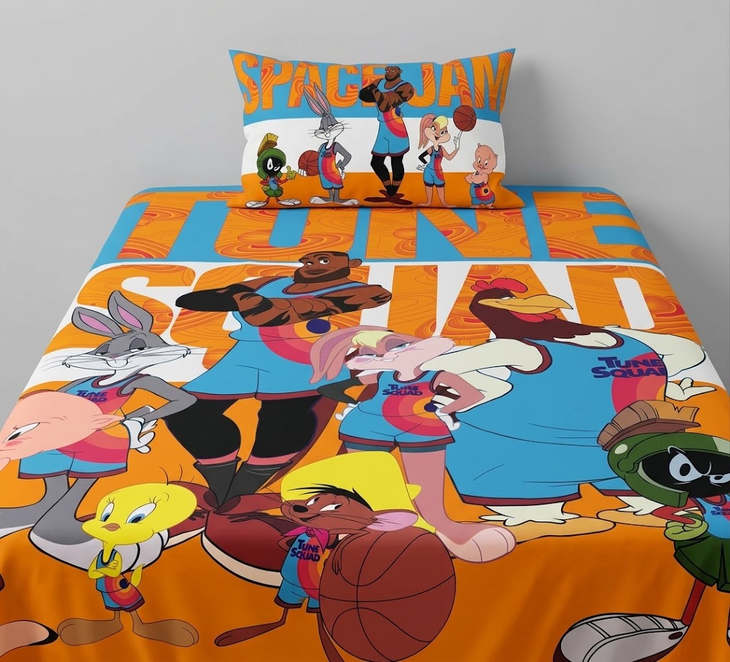 Looney Tunes Space Jam Characters kids Cotton Bed Sheet