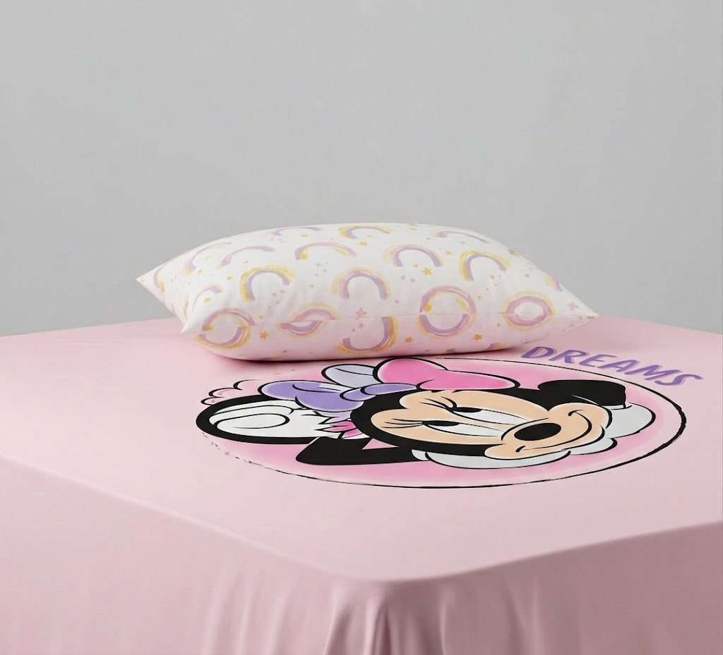 Minnie Mouse Unicorn Dreams kids Cotton Bed Sheet