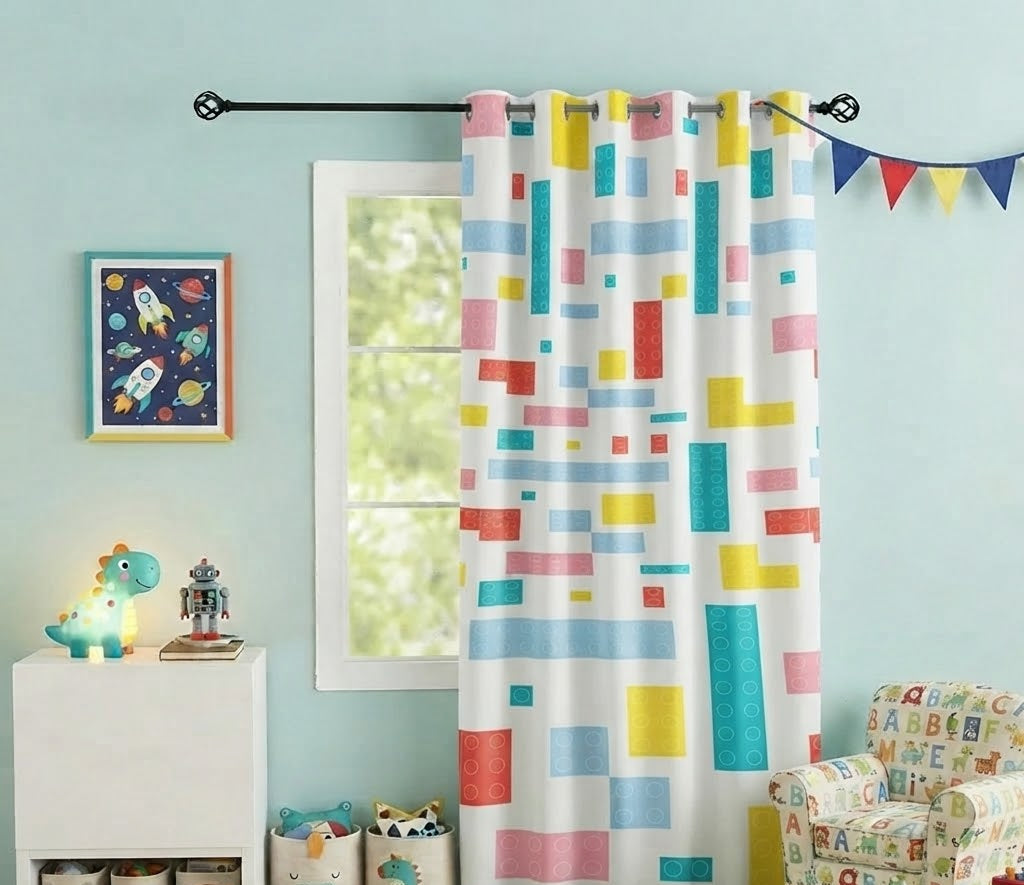 Building Blocks kids curtain