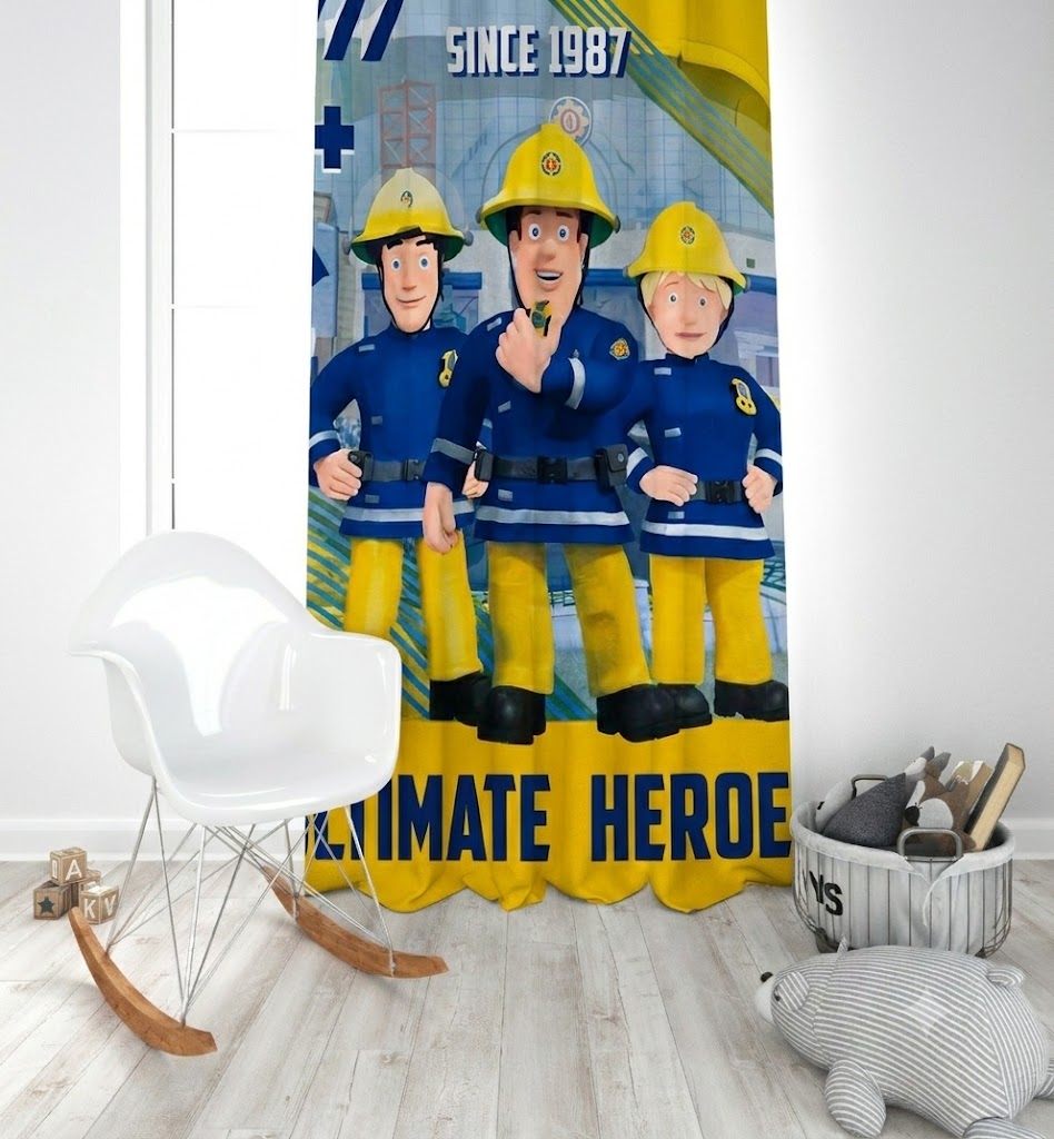Ultimate Heroes Kids Room Curtain