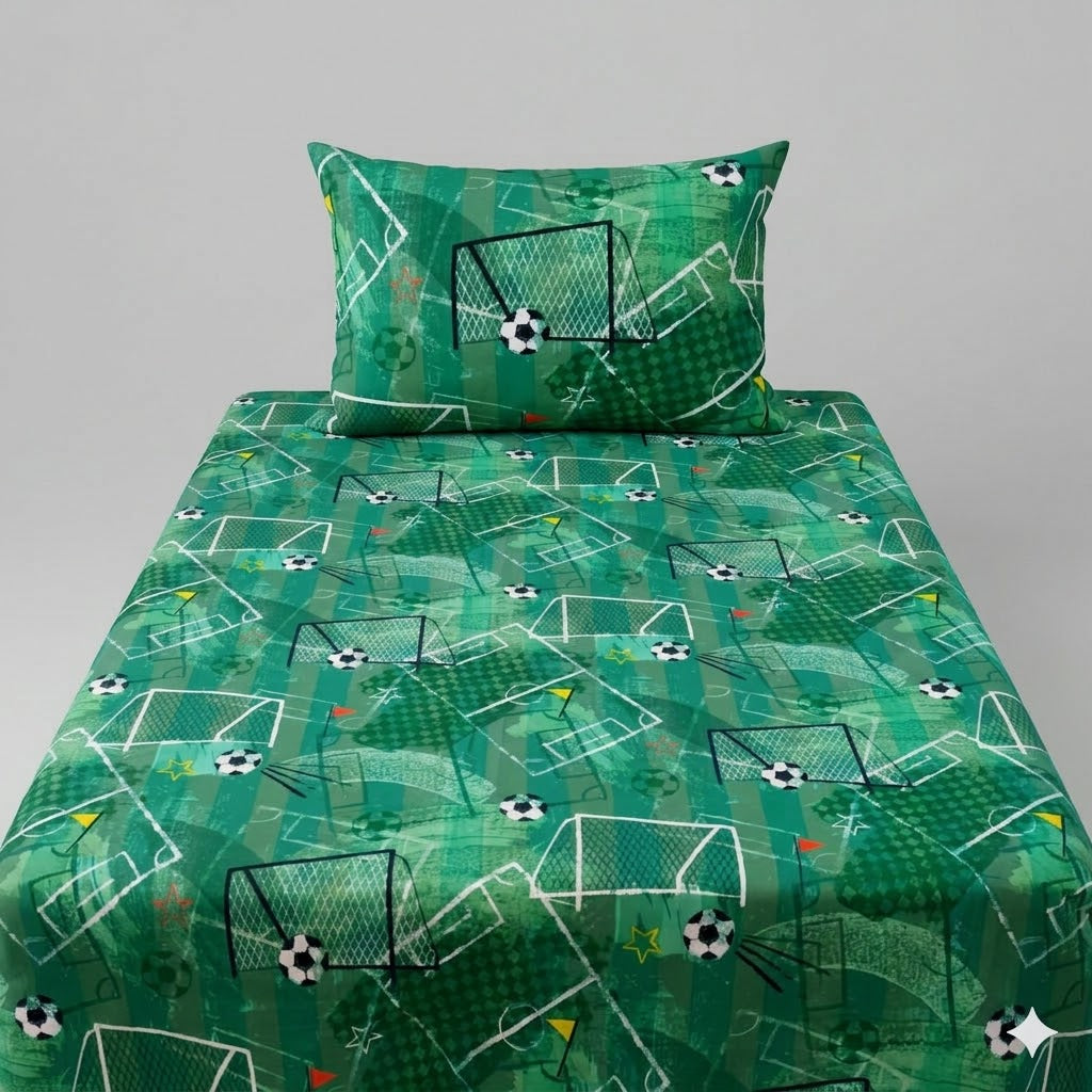 Football Themed Cotton Bed Sheet