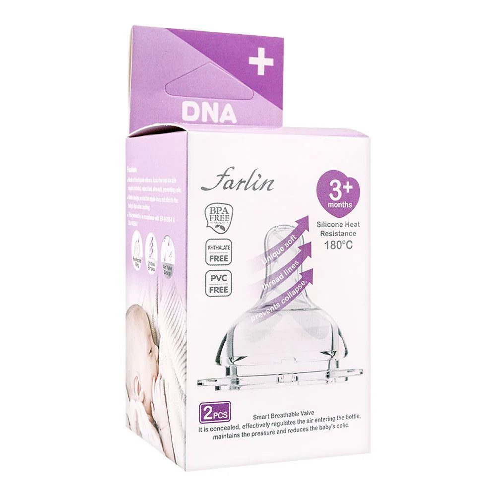 FARLIN WN DNA SILICONE NIPPLE PK-2  S.M.L.X