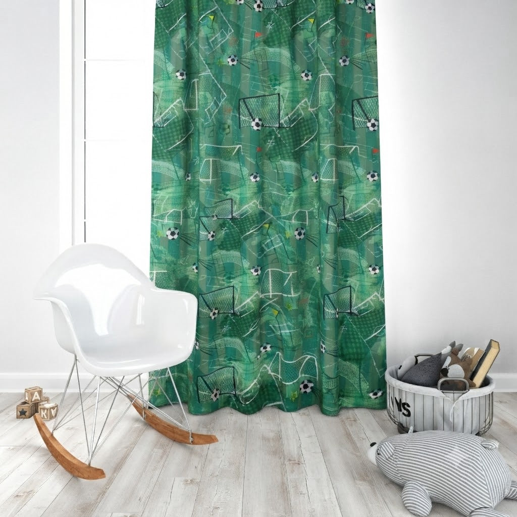 Football Game Themed Kids Room Curtain