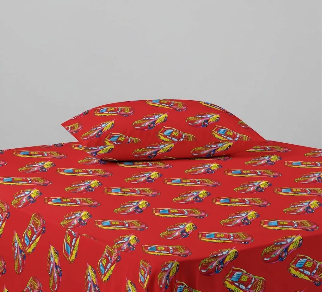 Cars character Lightning McQueen kids Cotton Bed Sheet