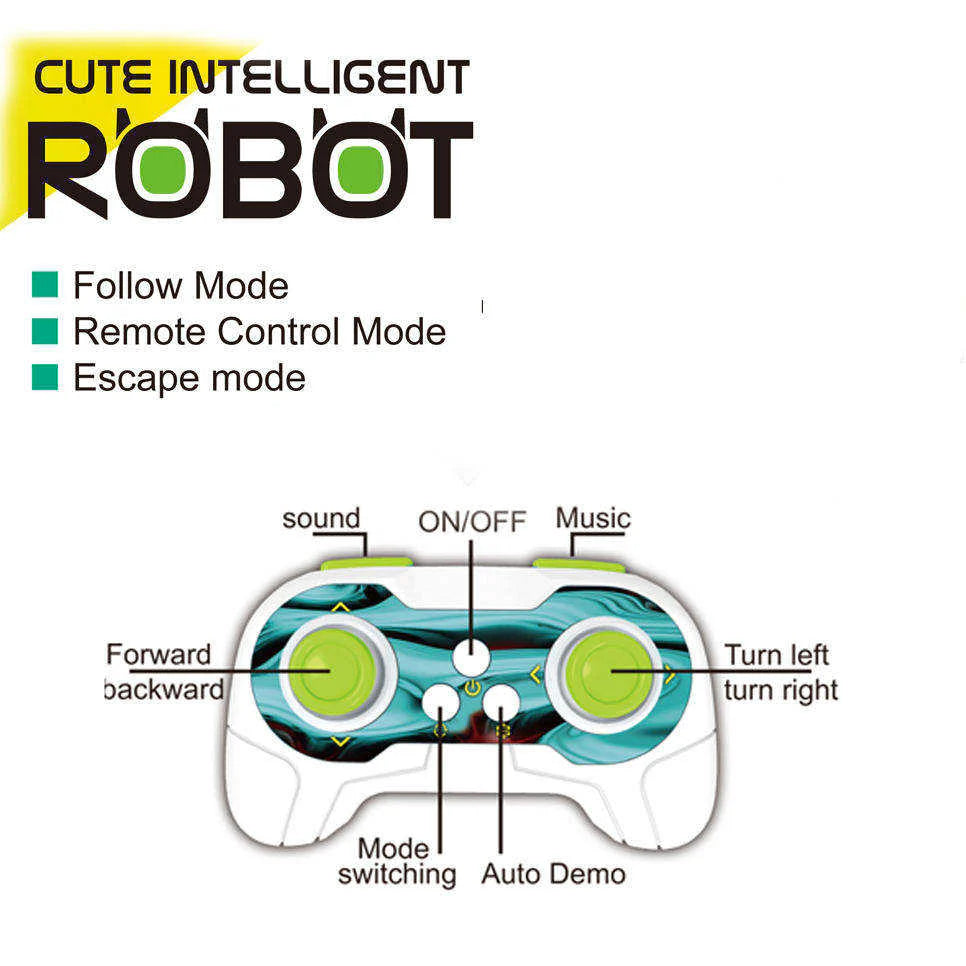 Cute Intelligent  Induction Robot with Follow Mode & Remote Control