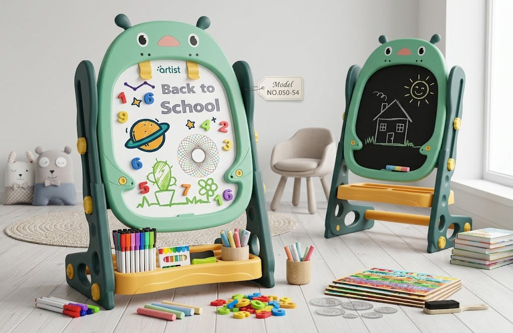 Talented Painter Double-Faced Kids Artist Drawing Board Easel (56 Pieces)
