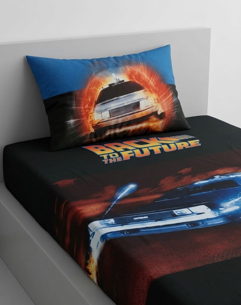 Back to the Future Themed kids Cotton Bed Sheet