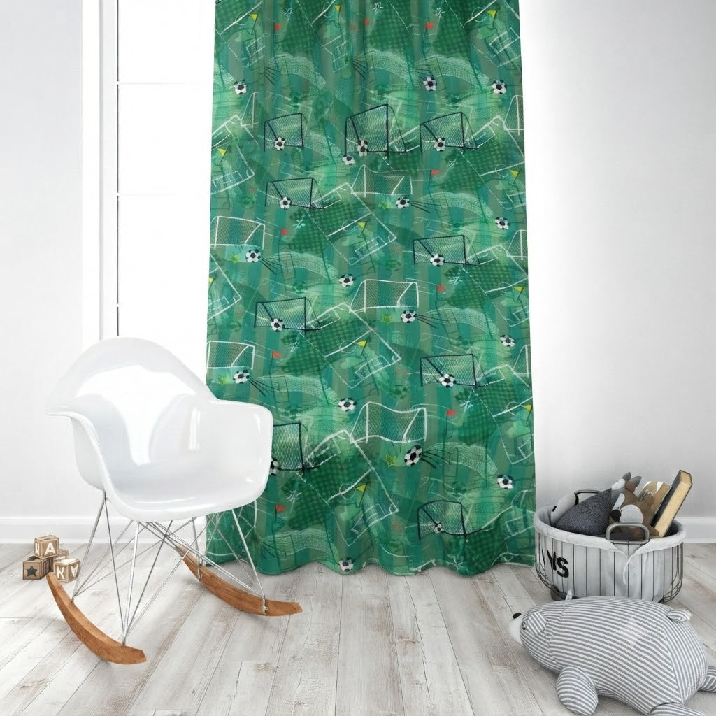 Football Game Themed Kids Room Curtain