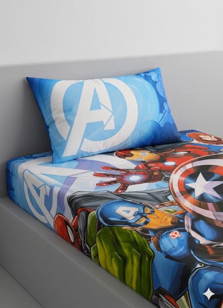 Captain America kids Cotton Bed Sheet