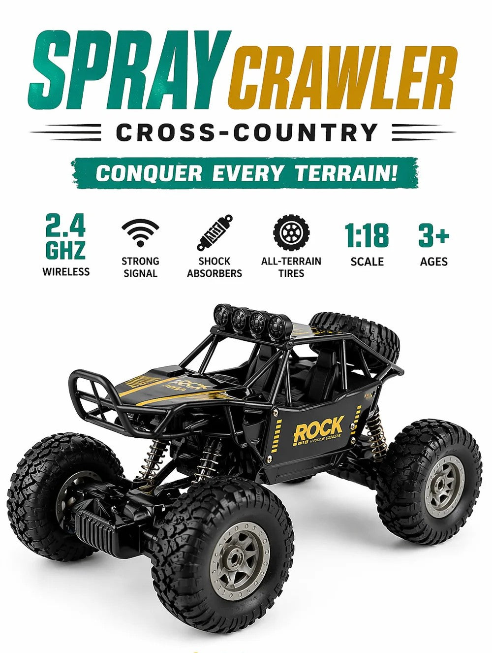 Remote Control Spray Metal Rock Crawler