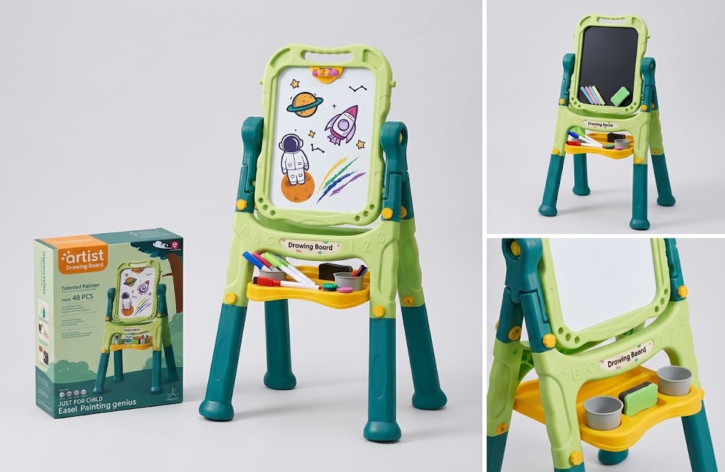 Talented Painter Double-Faced Artist Drawing Board Easel (48 PCS)