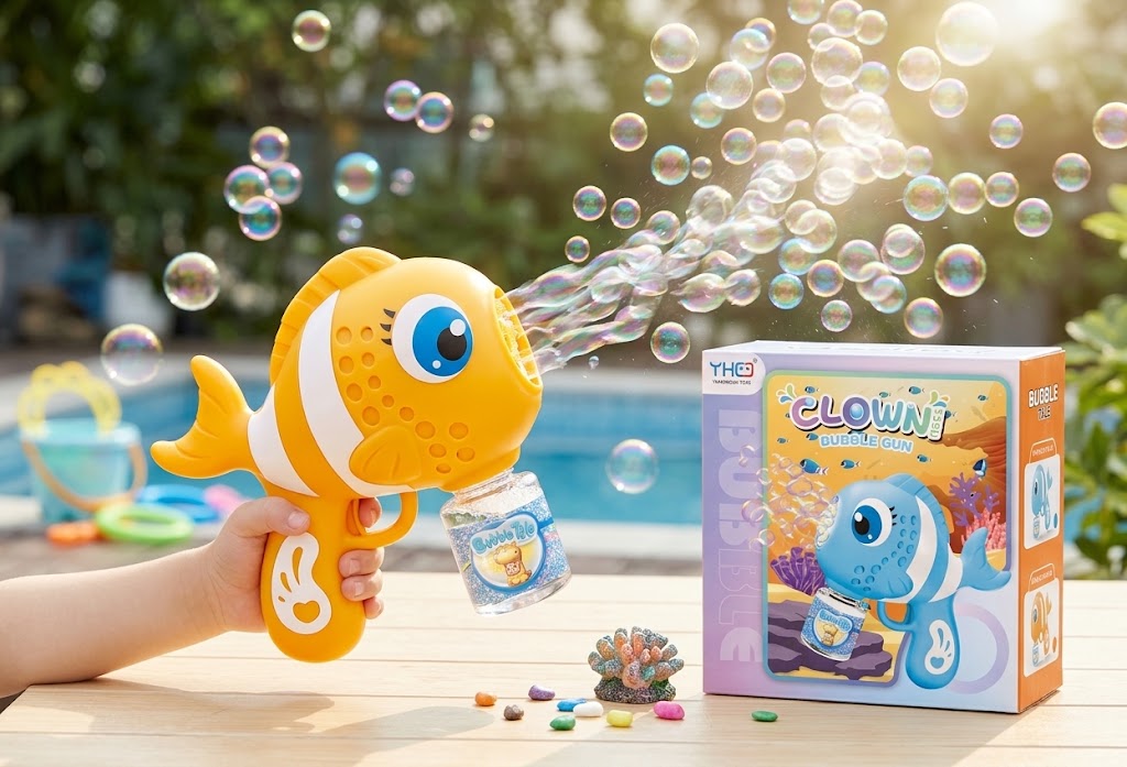 Electric Clown Fish Bubble Gun - BUBBLE TALE