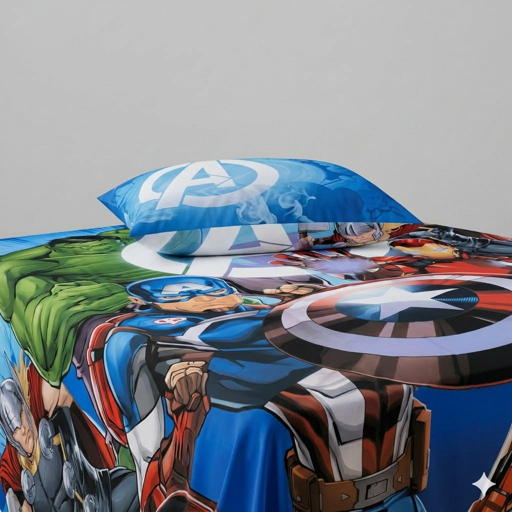 Captain America kids Cotton Bed Sheet