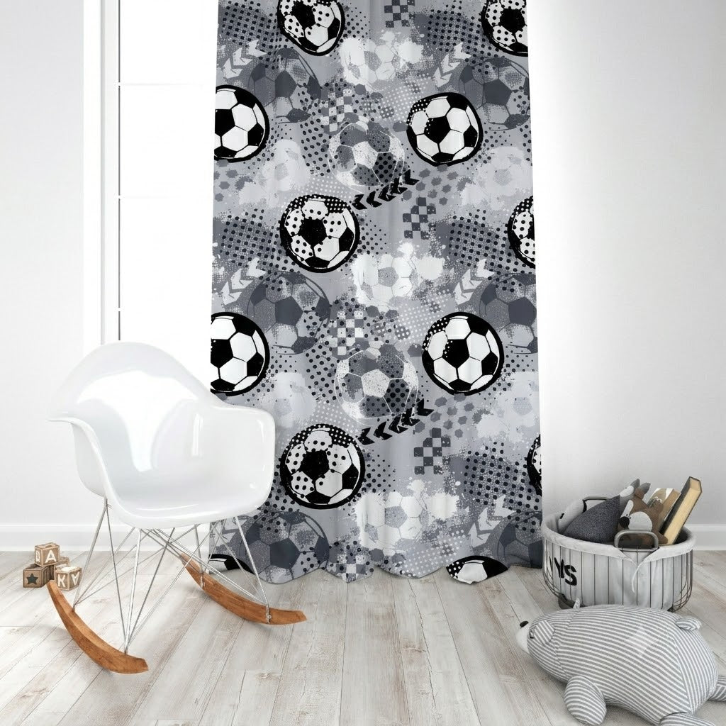 Football Themed Kids Room Curtain