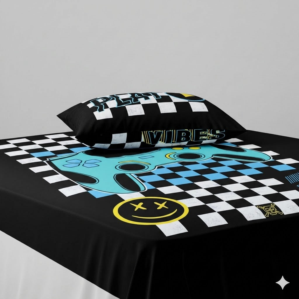 Play Vibes Kids Cotton Bed Sheet