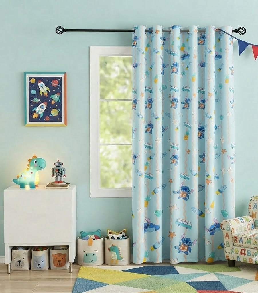 Disney character Stitch Kids Room Curtain
