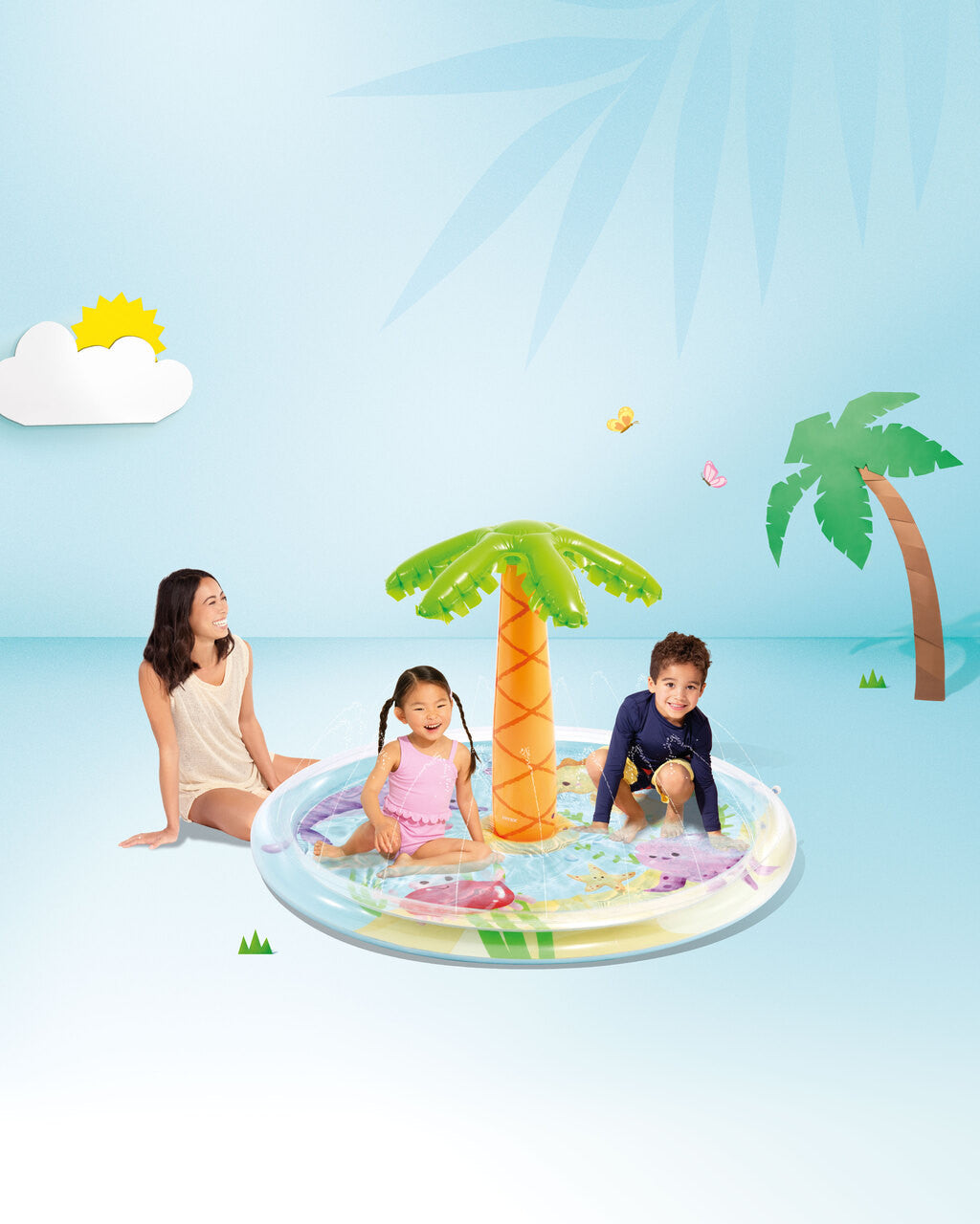 INTEX Palm Tree Spray Pool (68" X 41")