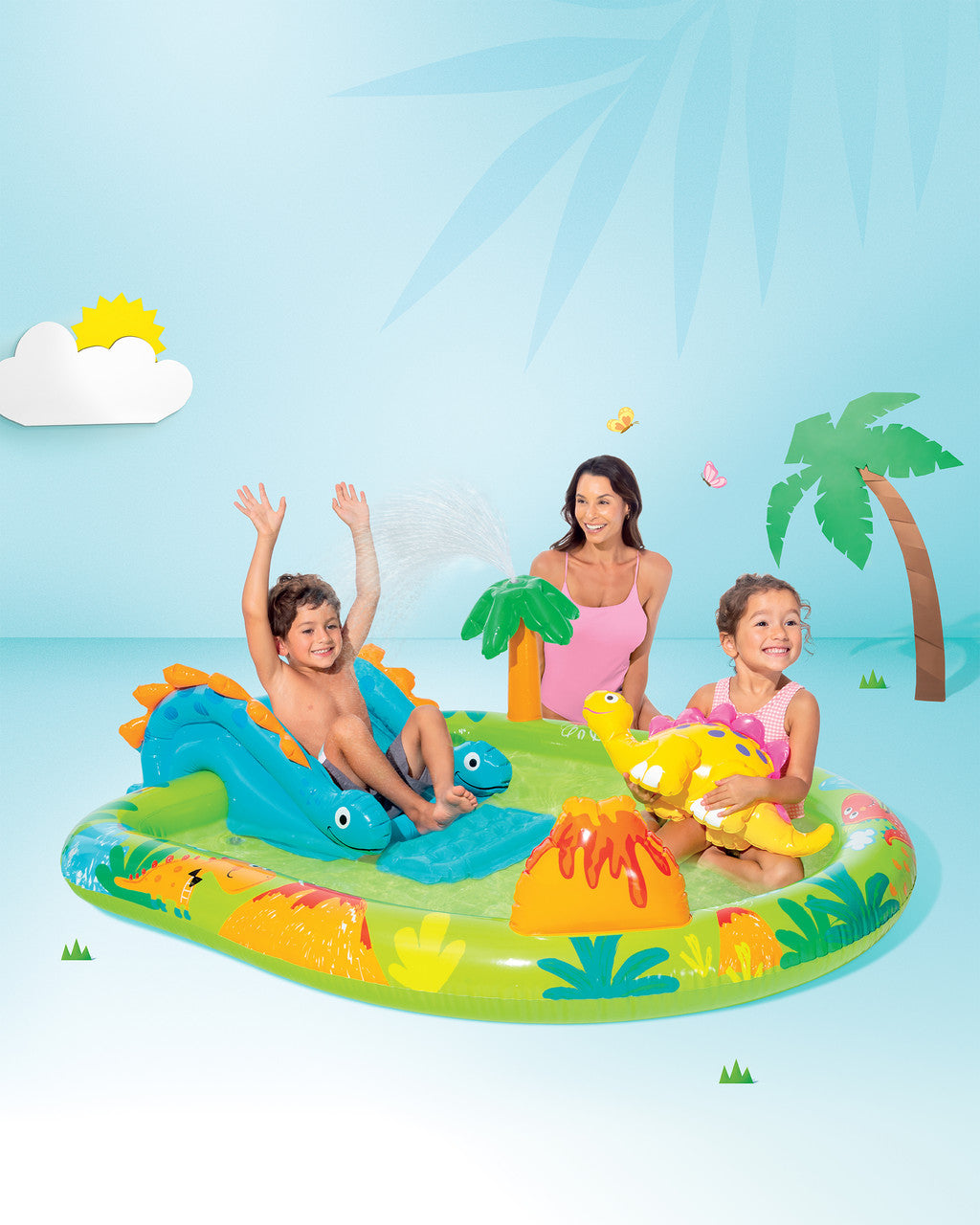 Intex Little Dino Inflatable Play Center with Slide