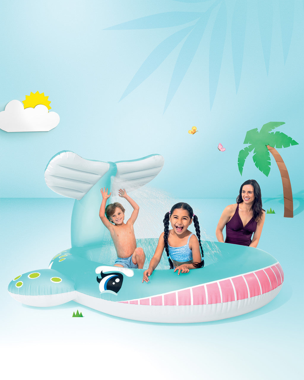 Intex Whale Spray Pool Center 79” x 77” x 36”