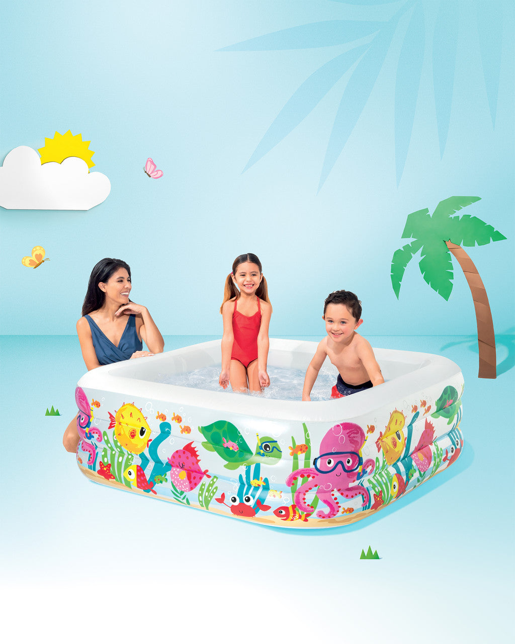Intex Swim Center Clear View Aquarium Pool ( 62.5" L x 62.5" W X 19.5" H )