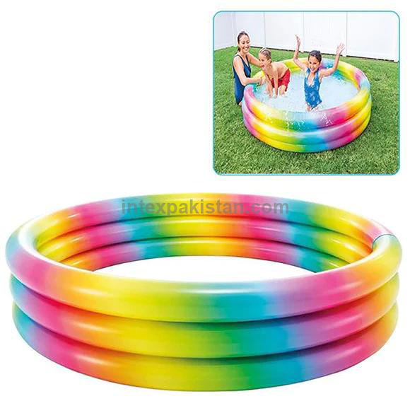 Intex Rainbow Ombre Inflatable Kiddie Pool 66 X 15