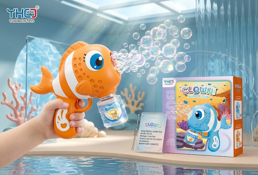 Electric Clown Fish Bubble Gun - BUBBLE TALE