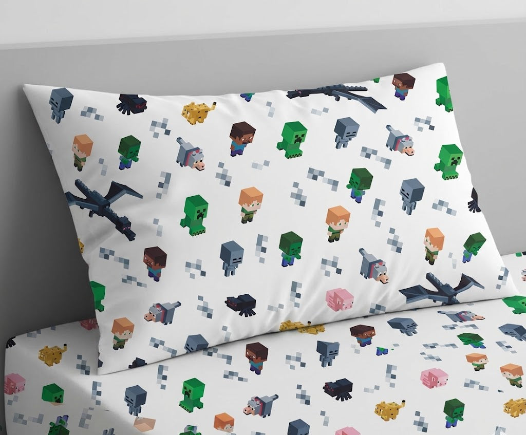 Minecraft Themed kids Cotton Bed Sheet