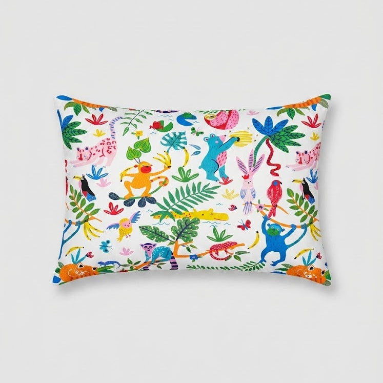 Jungle Themed kids Cotton Bed Sheet + Pillow Cover