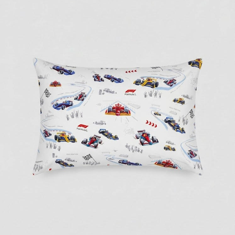 Racing car Themed kids Cotton Bed Sheet