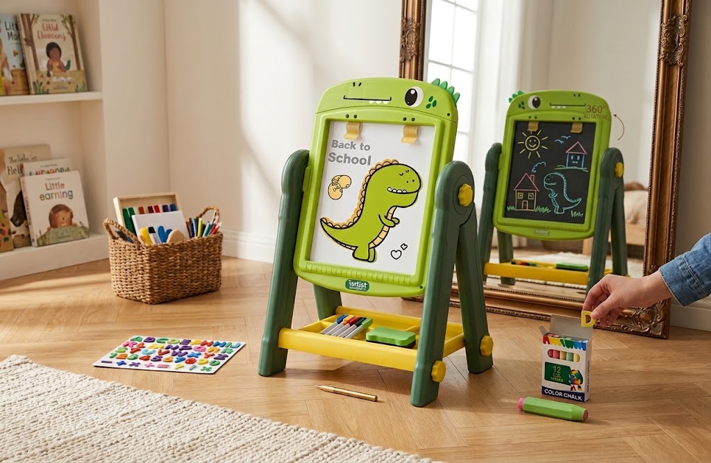 Talented Painter Double-Faced Dinosaur Drawing Board