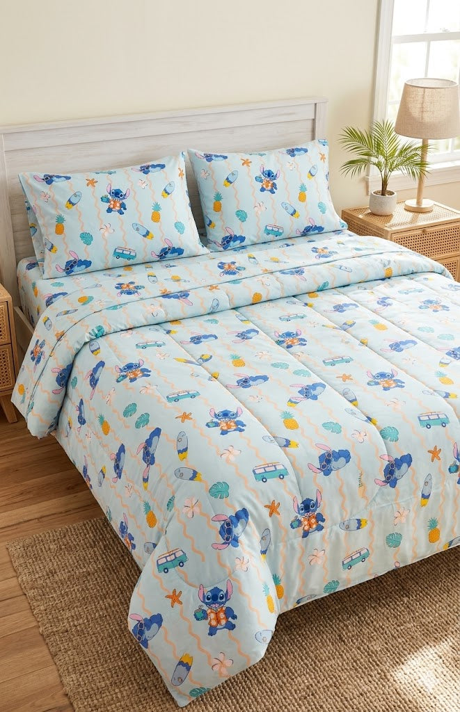 Disney character Stitch kids Cotton Bed Sheet