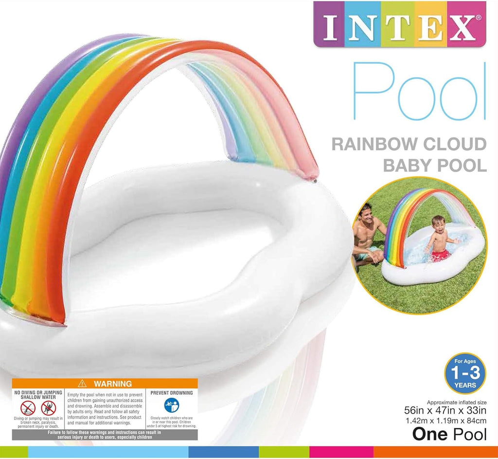 Intex Rainbow Cloud Baby Pool ( 56" x 47" x 33" )