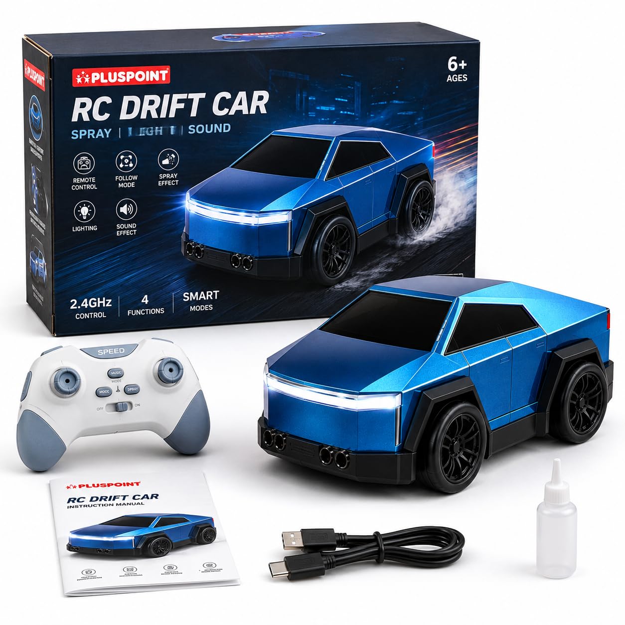 Remote Control Racing Follow Drift Car with Spray Effect
