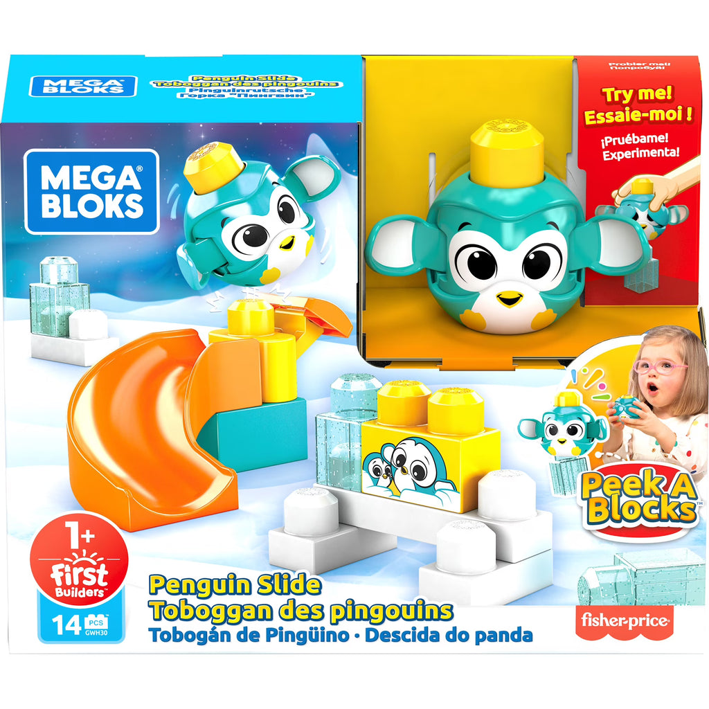 Mega Bloks Peek A Blocks Launch 'N Roll fisher price