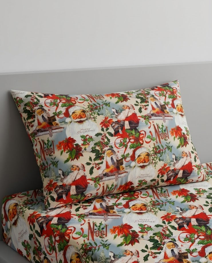 Christmas-Themed kids Cotton Bed Sheet