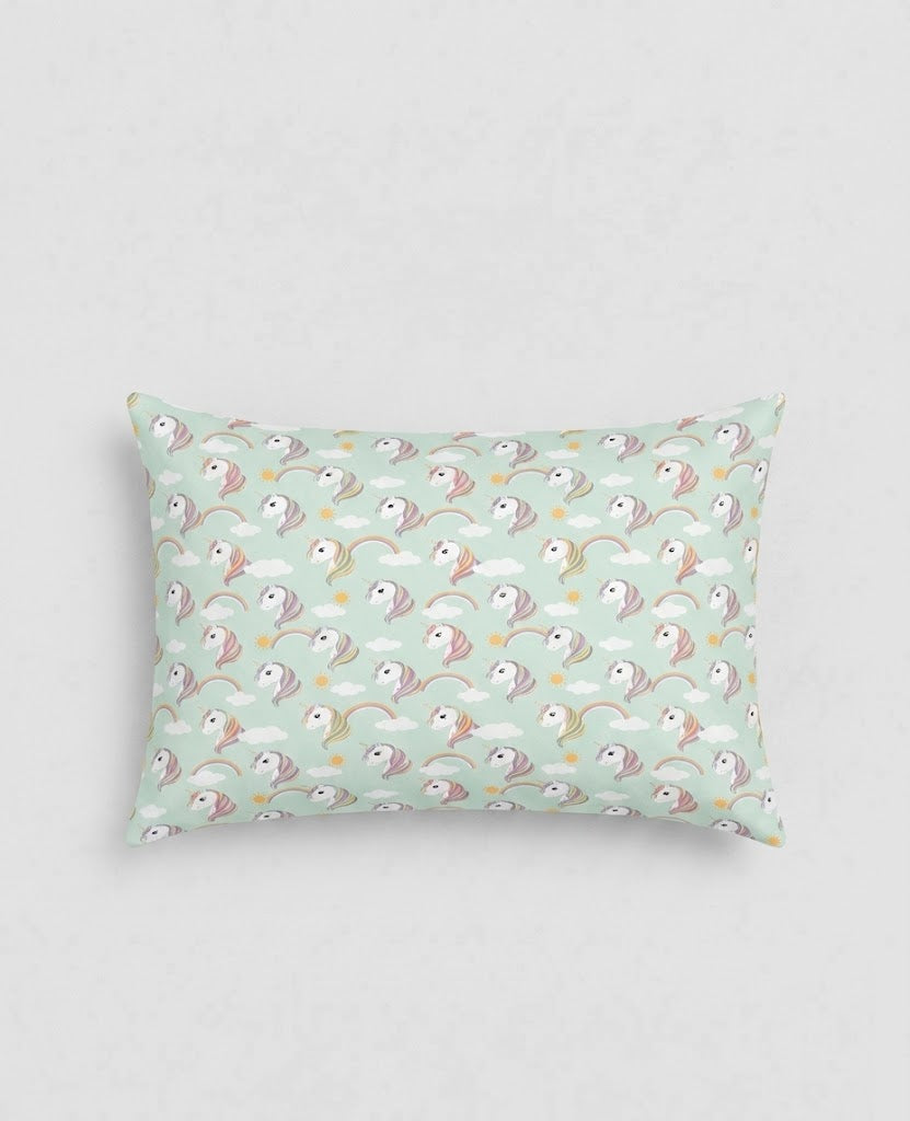 Unicorn, Rainbows and Clouds Themed kids Cotton Bed Sheet