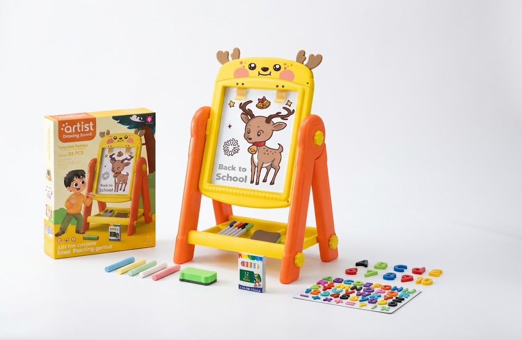 Talented Painter Double-Faced Artist Drawing Board (Deer Theme)