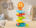 Roll Ball Early Education Drop Tower Toy with Lion Hoop