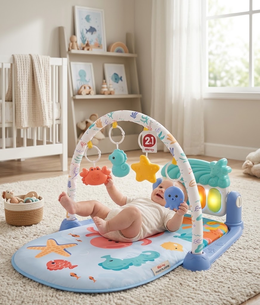 Bibi-Inn 2-in-1 Ocean Theme Piano Playgym