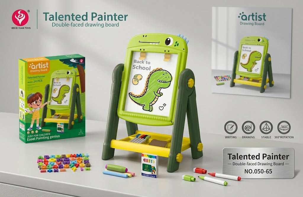Talented Painter Double-Faced Dinosaur Drawing Board