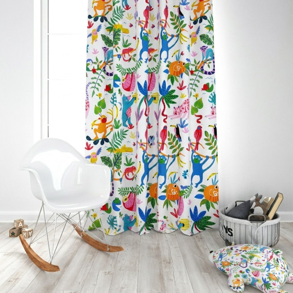 Jungle Themed Kids Room Curtain
