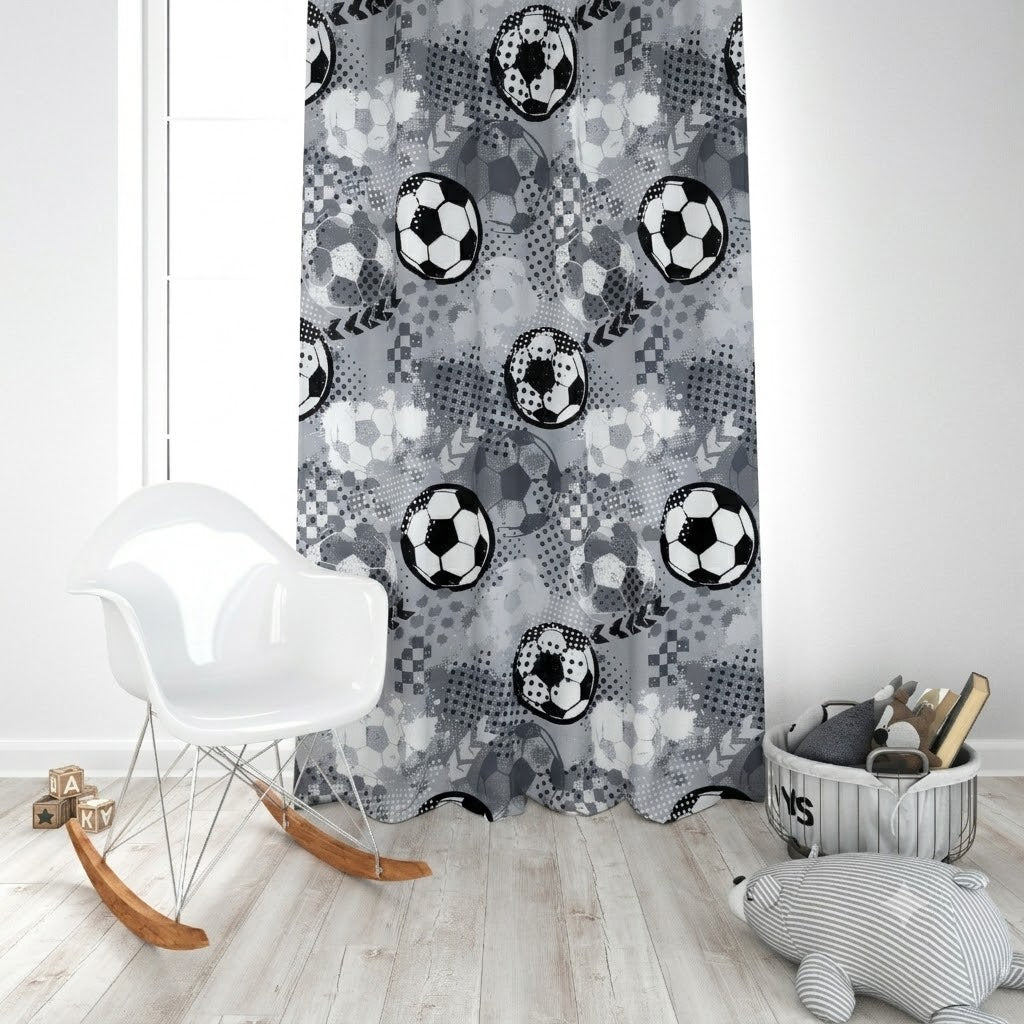 Football Themed Kids Room Curtain