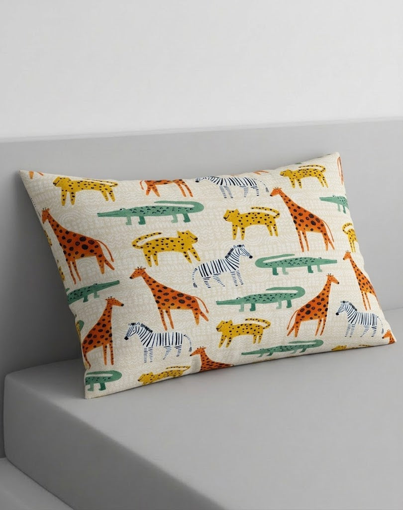 Colorful Safari Animals kids Cotton Bed Sheet