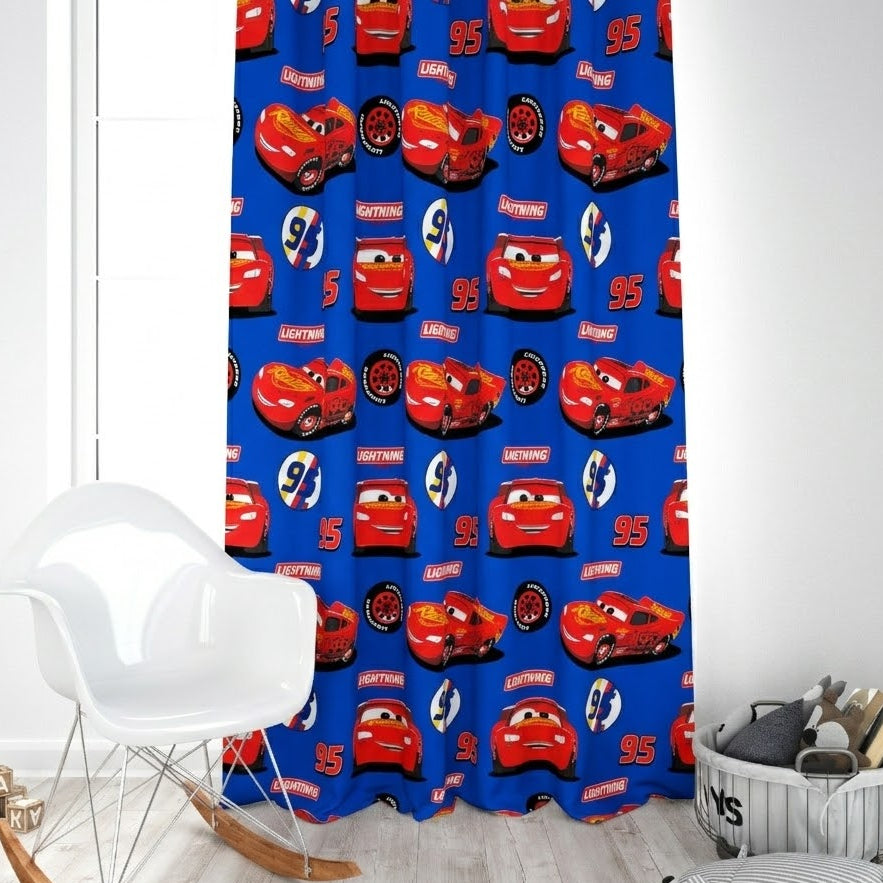 Disney Pixar Cars Lightning McQueen Kids Room Curtain