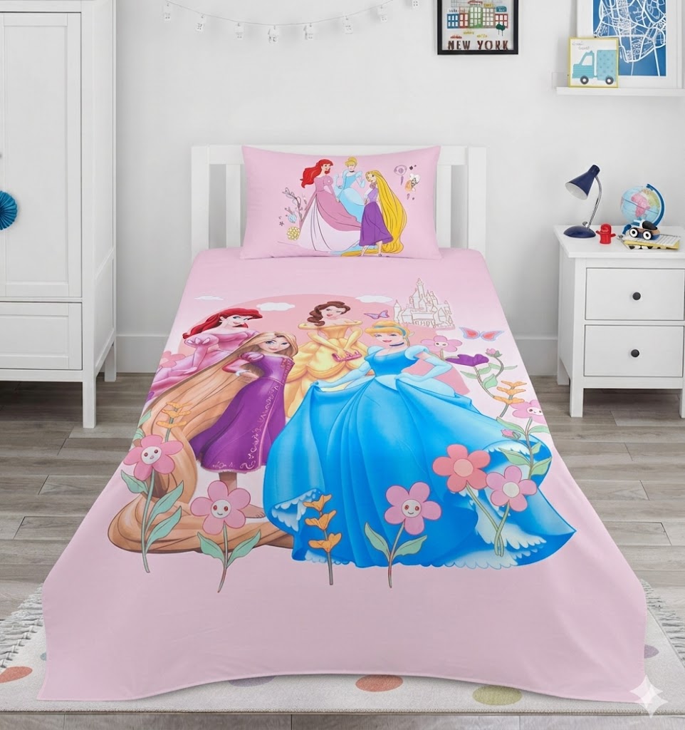 Disney Princess kids Cotton Bed Sheet