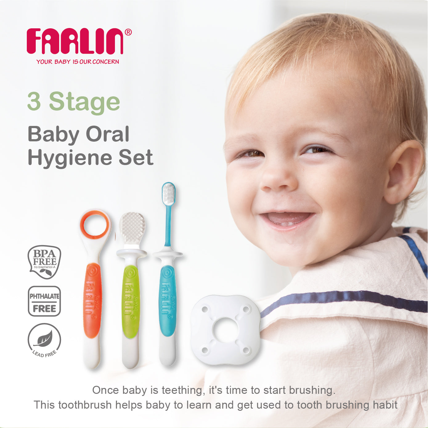 FARLIN 3 STAGE BABY ORAL HYGIENE SET