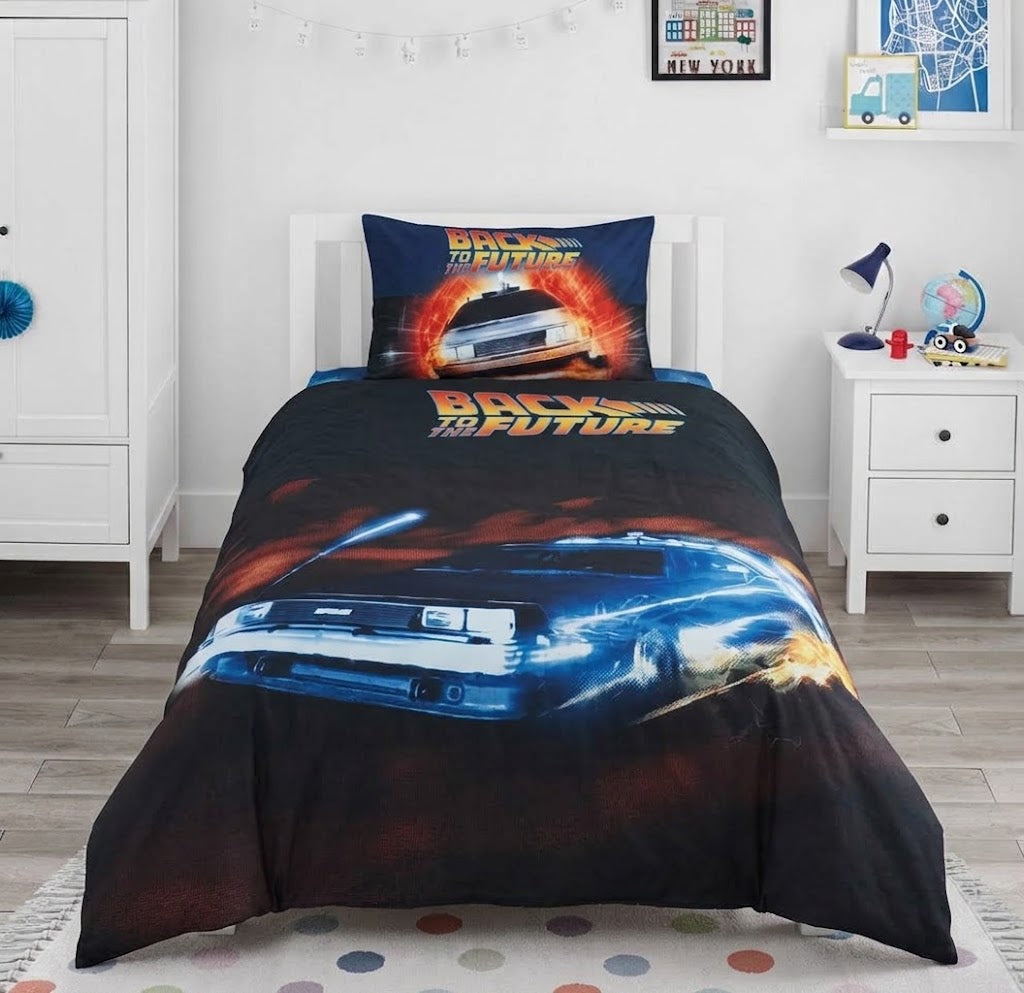 Back to the Future Themed kids Cotton Bed Sheet