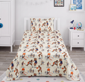 Basketball Players in Action Themed kids Percale Bed Sheet
