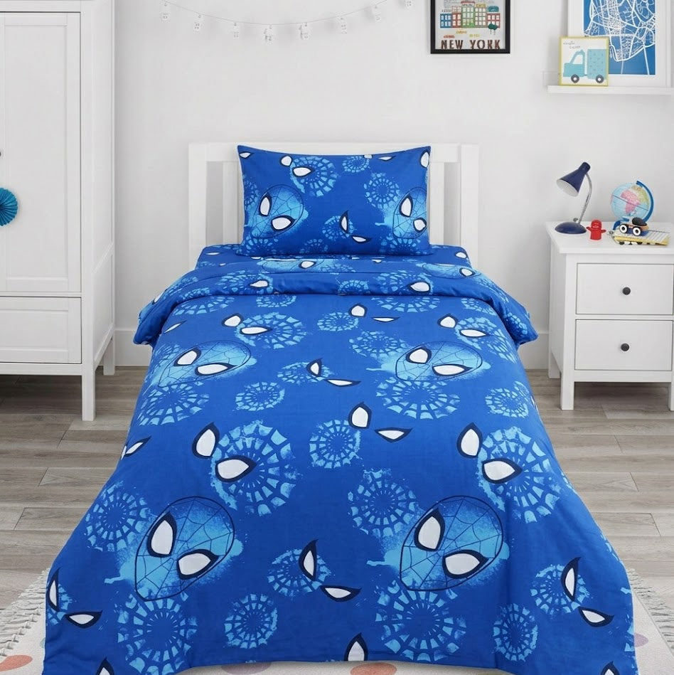  Blue Spider-Man Cotton Bed Sheet